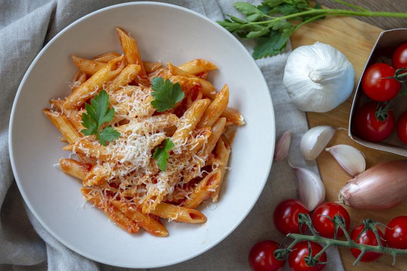 Makaron z pomidorami