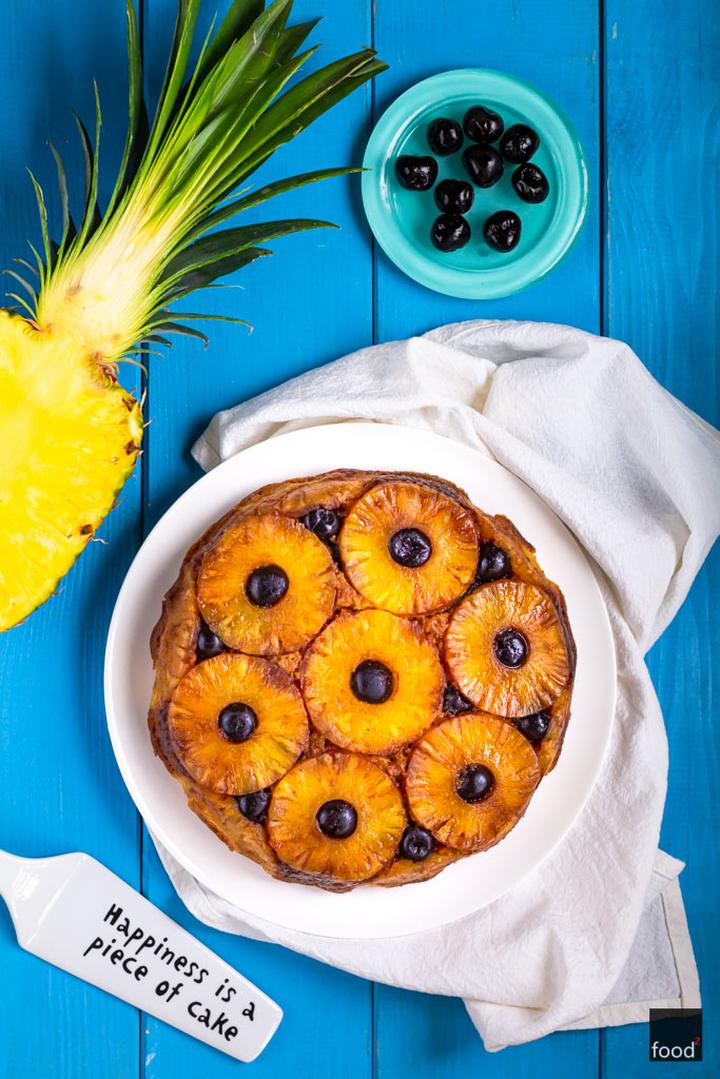 Odwrócone ciasto ananasowe przepis